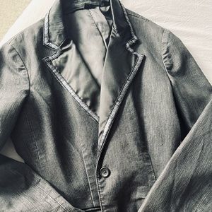 Express sequin lines black blazer